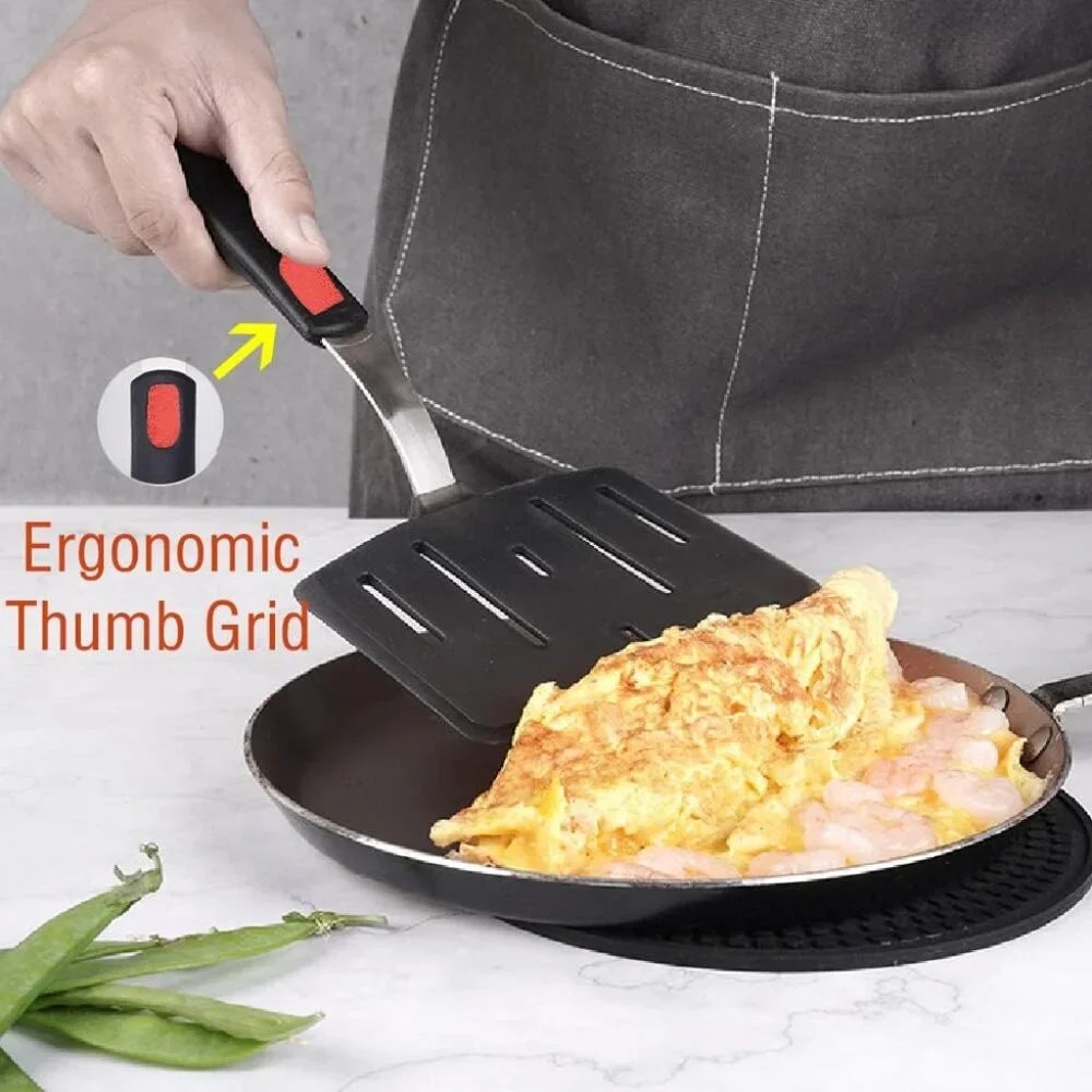 4-Pack SpatulasHeat Resistant Set Nonstick Cooking Utensils BPA Free Rubber